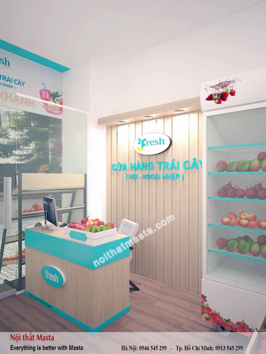 thiet ke shop trai cay
